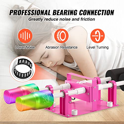 VEVOR 4 Cup Turner for Crafts Tumbler, Multiple Tumbler Turner DIY Glitter Epoxy Resin Tumblers, Epoxy Pen Turner Attachment w/Silent UL Motor VEVOR