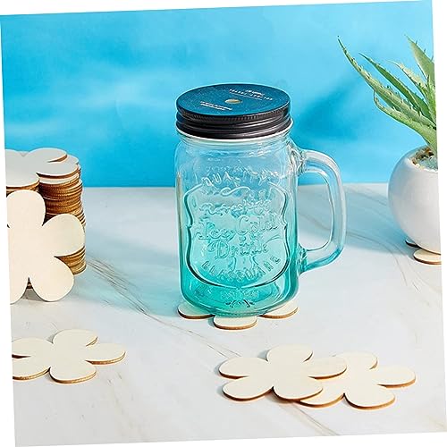 MAGICLULU 20pcs Coasters Crafts Wood Slices Unfinished Wood Chip Wood Blanks Blank Wood Chip Wood Craft Supplies Wood Chip for DIY Wood Flower Slices MAGICLULU