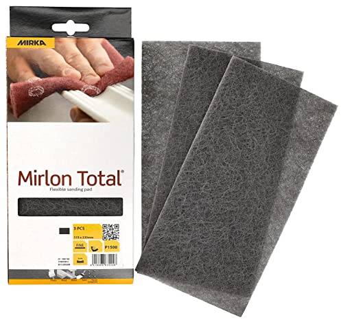 Mirka Mirlon Total Scuff Handsanding Pad non-woven/Ultra Fine Grit 1500/3 pieces / 4.5" x 9" / 18-118-448RP Mirka