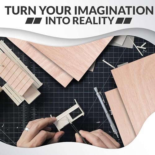 Mahogany Basswood Sheets for Crafts 1/8 inch, 3mm Plywood Sheets for Laser Cutting & Engraving, Wood Burning, Architectural Models, Drawing - 6 Pack SS Custom Products