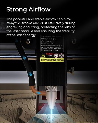 Creality Official Air Assist for CR-Laser Falcon 10W, 22 L/min Adjustable Air Assist Pump, for Laser Cutter and Engraver, Blow Away Smoke and Dust, Creality