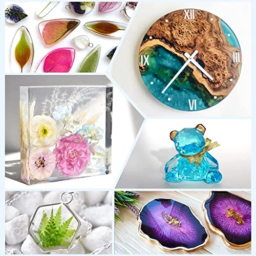 Crystal Clear Epoxy Resin - 64oz Epoxy Resin Kit, Not Yellowing High Gloss Bubbles Free Easy Mix 1:1 Ratio for Coating and Casting, Jewelry, Craft EPRESINART