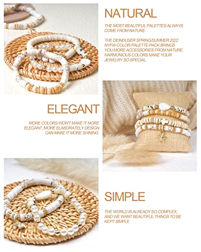 Deinduser Bracelet Making Kit 7200 Pcs Clay Beads for Friendship Bracelet DIY Jewelry Making Polymer Heishi Beads with Charms Gifts for Adults for Deinduser