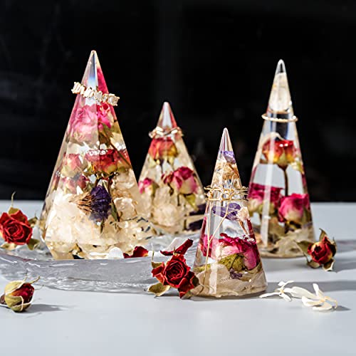 LET'S RESIN Ring Cone Resin Molds,4 Pcs Ring Holder Silicone Molds for Epoxy Resin, Ring Cone Pyramid Silicone Resin Molds for DIY Ring Stand, Ring LET'S RESIN