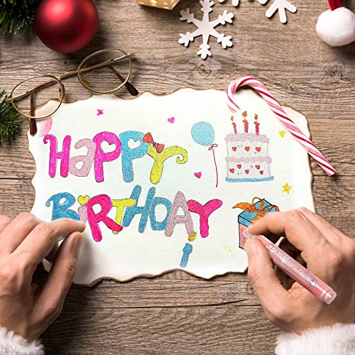 ZSCM 12 Colors Acrylic Glitter Markers Paint Pens, Rock Painting Pens Markers Metallic Art Marker for Kids Adults Card Making Painting Glass Ceramic ZSCM QUALITY DECIDES THE FUTURE