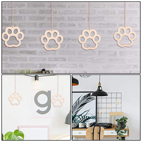 Healifty 30pcs Bear Printed Wood Chip Pendant Unfinished Wood Slices Bear Wood Cutout Unfinished Bookmark Bear Shape Gift Blank Bookmarks Wooden Healifty