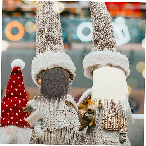 TEHAUX 5 Sets Beard Set Small Unfinished Wooden Balls Dwarf Beard Costume Nativity Ornaments Handmade Gnome Beard Gnome Beard Material Gnome Making TEHAUX