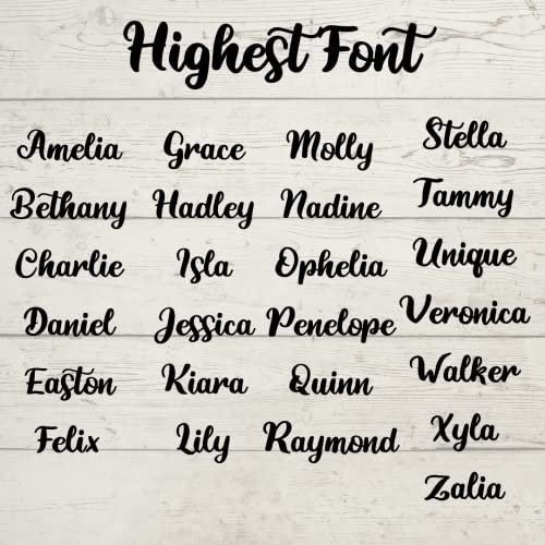 Wooden Custom Name Sign, Nursery Name Sign, Family Name Signs, Choice of Size & Fonts! Generic