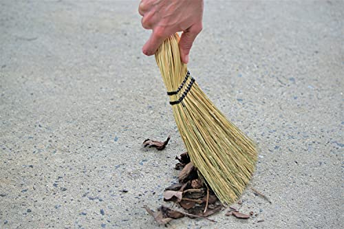 Rubbermaid Commercial 12 Inch Corn Whisk Broom, Yellow, Flagged Natural Bristles for Multi-Surface Sweeping, Remove Dirt and Debris from Porches, Rubbermaid Commercial Products