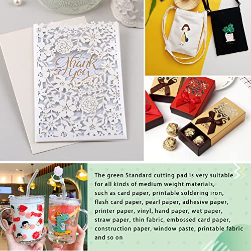Gwybkq Cutting Mat for Cricut Explore One/Air/Air 2/Maker 8 Pack 12x12 Inch Standard Green Grip Adhesive Sticky Non-Slip Durable Mat Cut Mats Gwybkq