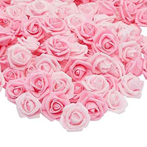 Bright Creations Artificial Roses in 2 Pink Colors, 2-Inch Faux Flower Heads for Crafts (200 Pack) Bright Creations
