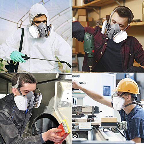 Active Carbon Gases Chemicals Respirator - for Vapors, Paint, Dust,Formaldehyde, Sanding, Polishing, Spraying,Machine Polishing and other Work Panbear