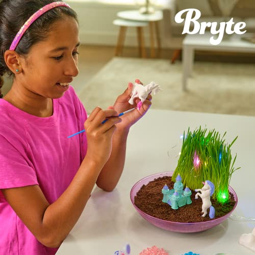 Bryte Light-Up Unicorn Terrarium Kit for Kids | All Inclusive - Castle, Fairy Garden Lights & More | Arts & Crafts, STEM Activities for Kids, BRYTE