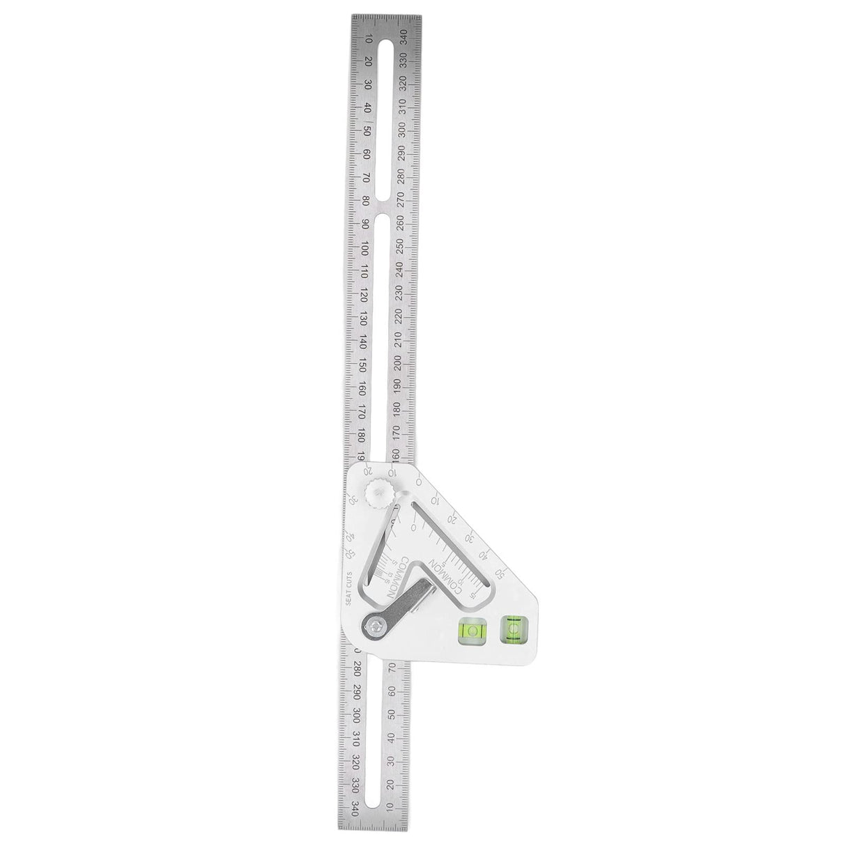 Combination Square with Bubble Level Silver Flexible Woodworking Triangle Ruler Carpentry Tools FTVOGUE