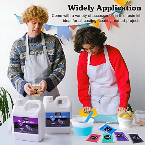 LET'S RESIN 80oz Crystal Clear Casting Resin Kit,Bubbles Free Epoxy Resin Supplies,Clear Resin for Craft,Tumblers,Molds,Jewelry,Resin and Hardener LET'S RESIN