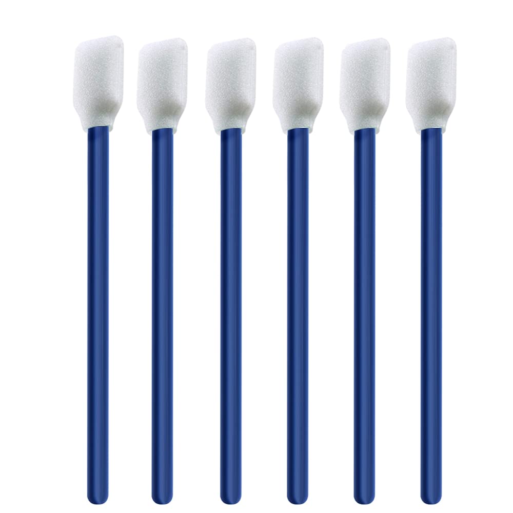 Wellgler's 200pcs 5.11" Foam Swabs, Square Rectangle Cleaning Swab,for Solvent Format Inkjet Printer Roland Optical Equipment(Dark Blue) wellgler