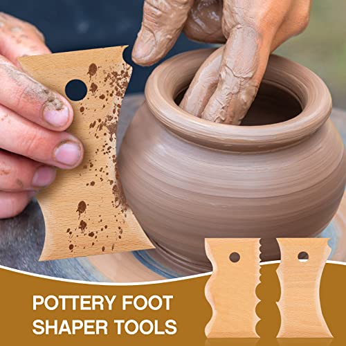7 Pieces Big Size Pottery Foot Shaper Tools Pottery Trimming Tools Pottery Profile Rib Bundle Foot Shaper for Pottery Ceramics for Carving Clay Molds Amylove