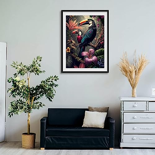 FILASLFT Diamond Painting Kits for Adults,5D Animal Diamond Painting,Parrot Diamond Art Kits Paint by Diamond Gem Art Craft Wall Decor 12 x 16 Inch. FILASLFT