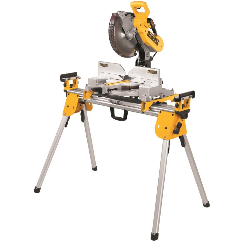 DEWALT Miter Saw Stand, Collapsible and Portable, 40” Beam, Extends up to 10 ft, Holds up to 500 lbs (DWX724),Silver DEWALT
