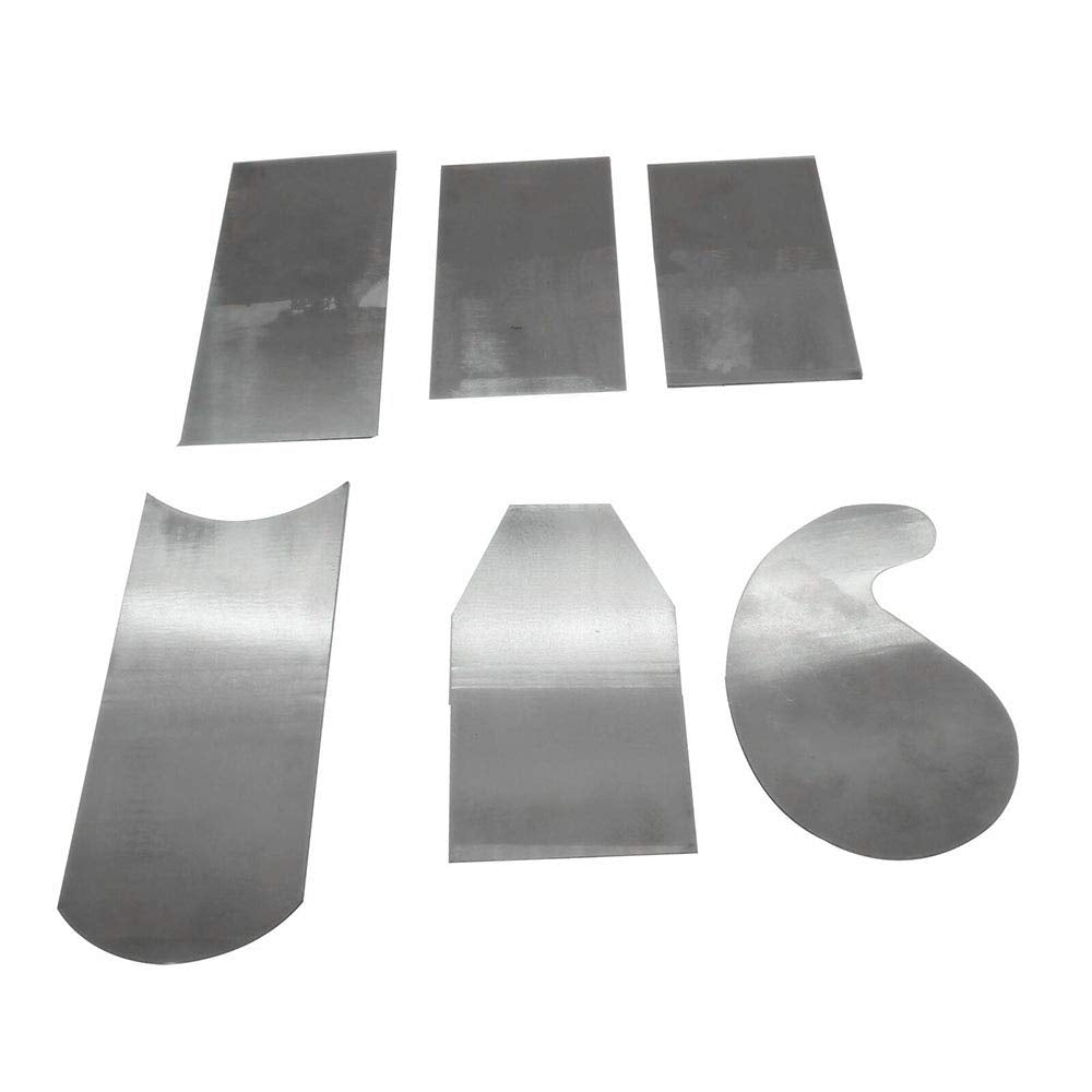 DEF Manganese Steel Cabinet Scrapers Tool, High-strength and Wear-resistant for Woodworking Scraper, Set of 6 DEF