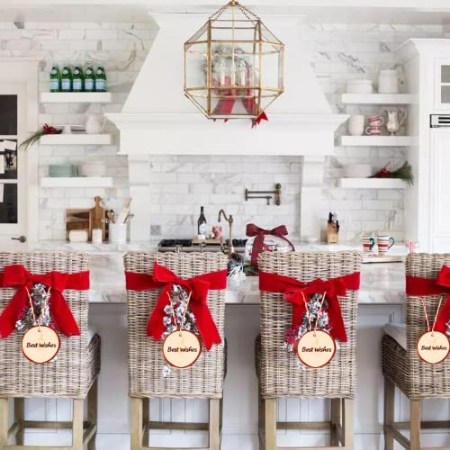 Natural Wood Slices TICIOSH Craft Unfinished Wood kit Predrilled with Hole Wooden Circles for DIY Crafts Wedding Decorations Christmas Ornaments Arts TICIOSH