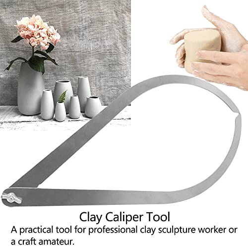 Watris Veiyi 10inch Clay Caliper Tool, Stainless Steel Caliper Clay, Measuring Pottery Tool, Bent Leg Stainless Steel Caliper, Inside Outside Watris Veiyi
