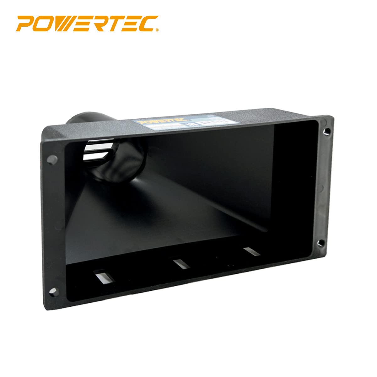 POWERTEC 70169 Mini Gulp Dust Hood Collector with 4" ID Port - ABS Plastic Fitting for Woodworking Dust Collection Hose POWERTEC