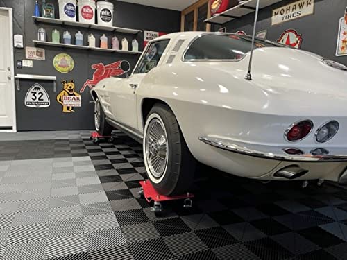 Swisstrax Garage Floor Tiles Ribtrax PRO, 15.75 x 15.75-Inch, Jet Black, 24 Piece Set Swisstrax