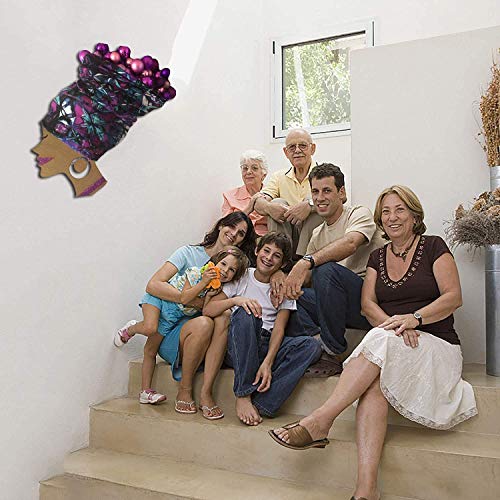 zessisy Great Mother and Child Wreath DIY Template, DIY Wooden Pendant, African Girl Art Image DIY Wooden Template for Crafts, Wreath for Front Door, zessisy