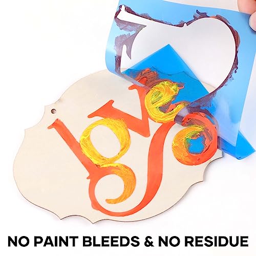 HTVRONT Stencil Vinyl- 12” x 50 FT Light Blue Adhesive Stencil Vinyl for Cricut & Silhouette Machine,Stencil Vinyl Roll for Crafting Decoration HTVRONT