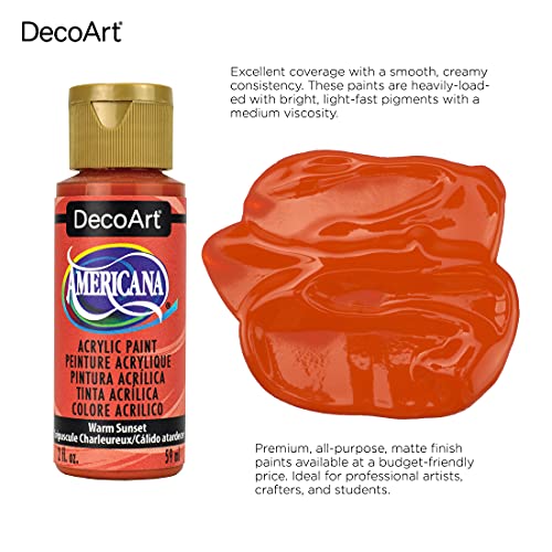 Americana Matte Finish Acrylic Paint Primary Sample Pack DecoArt