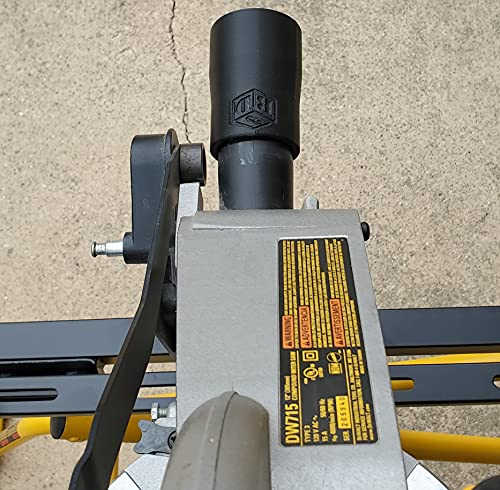 B3D Miter Saw Vacuum Adapter Dust Collection Chop Saw Construction Shop Vac Attachment, Black B3D