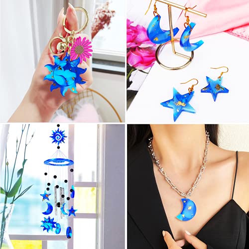 Palksky Resin Molds, 63 Pcs Wind Chimes Silicone Molds Kit, Epoxy Windchimes Casting Mold for DIY Wind Bell, Keychain Earring Pendants Ornaments Palksky