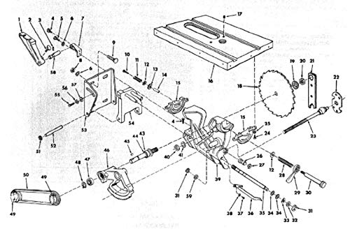 Arbor Bearing Rebuild Kit Sears Craftsman 10" Belt Drive Table Saw 820015 113.xxxx Or1More