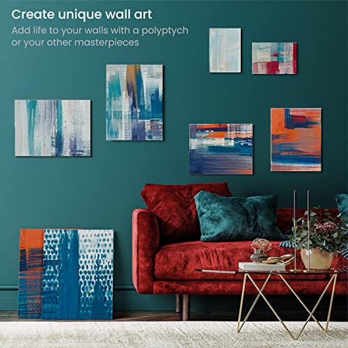 ARTEZA Canvases for Painting, Multipack of 28, 6 x 6, 8 x 8, 10 x 10, 12 x 12 Inches, Square Canvas Boards, 100% Cotton, 8 oz Gesso-Primed, Art ARTEZA