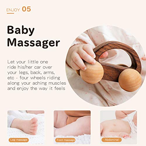 let's make Organic Baby Push Car Wooden Toys 2pc Wood Car and Fine Movement Development and Infant Grasping Montessori Toys let's make