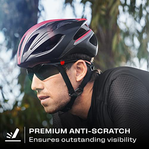 NoCry Safety Sunglasses with Green Tinted Wraparound Lenses; Tinted Safety Glasses for Men and Women with Adjustable Arms & No-Slip Grips; Work NoCry