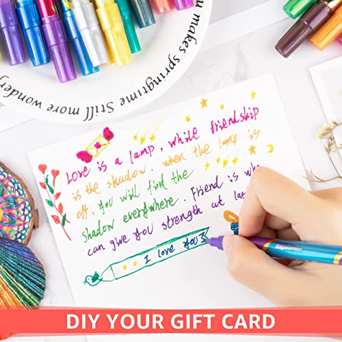 JR.WHITE Glitter Metallic Paint Pens: Sparkle Water-Based Marker Pen for Greeting Cards, Mugs, Wood, Art Drawing, Rock Painting, Posters, Albums, JR.WHITE