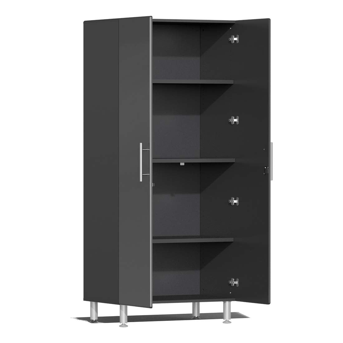 Ulti-MATE UG22082G 8-Piece Garage Cabinet Kit with Bamboo Worktop in Graphite Grey Metallic Ulti-MATE