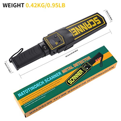 NATOTINORCH Handheld Metal Detector Wand,High-Sensitivity Security Detector Wand, for Security Inspection, Detection of Various Electronic Products, Natotinorch