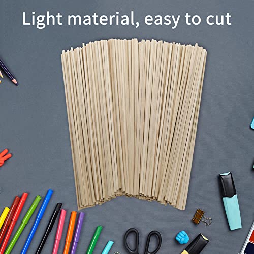 250 Pcs Balsa Wood Sticks 1/8 x 1/8 x 12 Inch balsa Wood Strips Hardwood Square Dowels balsa Wood dowels Unfinished Wooden Strips for Craft DIY GEKIXUTP