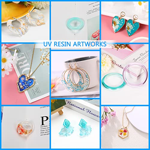 KISREL UV Resin 500g - Upgraded Hard Type Crystal Clear Ultraviolet Curing UV Epoxy Resin for Craft Jewelry Making KISREL