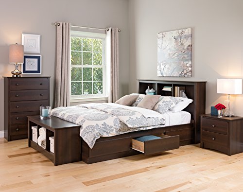 Prepac Fremont Superior 5-Drawer Chest for Bedroom - Spacious and Stylish Chest of Drawers, Measuring 16"D x 31.5"W x 45.25"H, In Espresso Finish Prepac