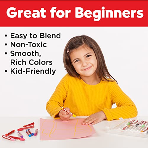 Faber-Castell Blendable Oil Pastels In Durable Storage Case- 24 Vibrant Colors - Non-Toxic Pastels for Kids Faber-Castell