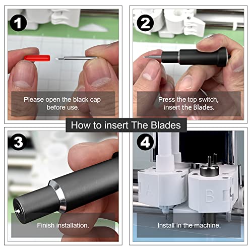 3 PCS Replacement Blades Compatible with Explore Air 2/Air 3/Maker/Maker 3/Expression, 10PCS Fine Point Blades, 10PCS Deep Point Blade and 30PCS Aleybloodes