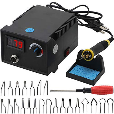 Wood Burnning Kit,Professional Pyrography Wood Burner,Adjustable Temperature Woodburner Machine with Pen for Adults,Wire Tips (Black)