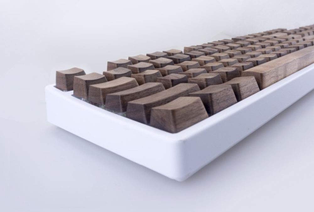 HFSECURITY GH60 Full Set Solid Wood Keycaps Customized Handmade Keycaps for Cherry Mx Switch Mechanical Gaming Keyboard Use Wood Keycaps HFSECURITY