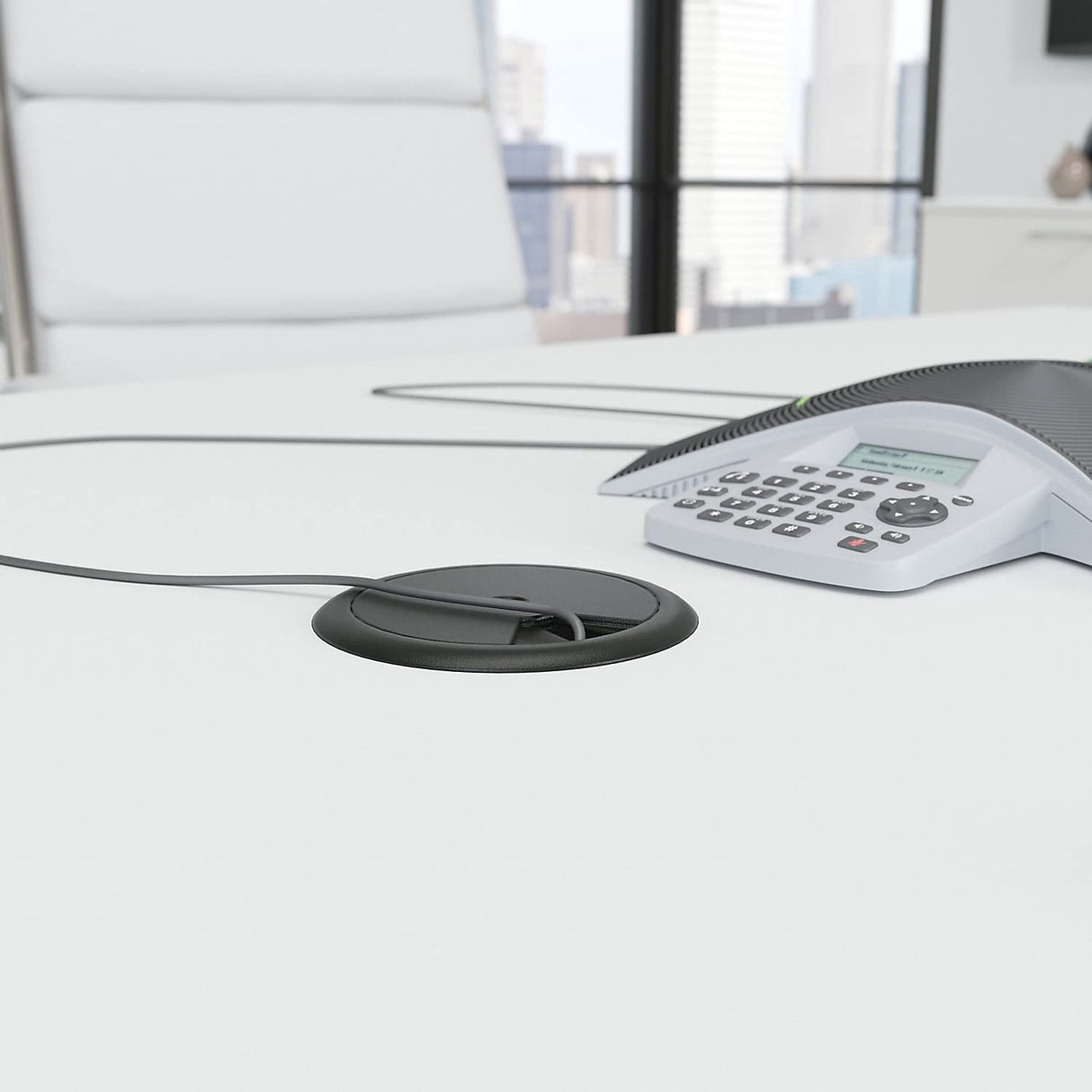 Bush Business Furniture Conference Table for 8-10 People | Boat Shaped 10 FT Engineered Wood Meeting Desk with Sturdy Metal Base for Office Bush Business Furniture