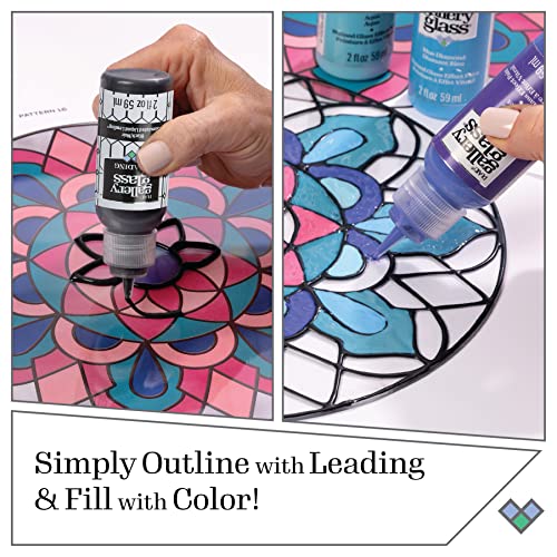 Gallery Glass, Floral Stained Kit, Glass Paint Set for DIY Arts and Crafts, Perfect for Beginners and Artists, 1 Count (Pack of 6) Gallery Glass