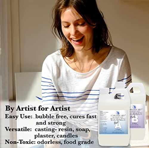 Silicone Mold Making Kit, Resin Epoxy Casting, Food Safe, Strong, Tear Resistant, Platinum Rubber, Plaster Casting, Candle Making, 3D Silicone Molds, unicone art